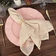 10 Round Plastic Salad Dinner Plates with Gold Wavy Rim - Disposable Tableware