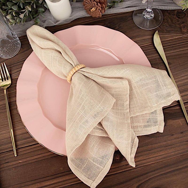 10 Round Plastic Salad Dinner Plates with Gold Wavy Rim - Disposable Tableware