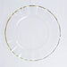 10 Round Plastic Salad Dinner Plates with Gold Wavy Rim - Disposable Tableware DSP_PLR0016_11_CLGD