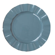 10 Round Plastic Salad Dinner Plates with Gold Wavy Rim - Disposable Tableware DSP_PLR0016_11_SBGD