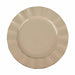 10 Round Plastic Salad Dinner Plates with Gold Wavy Rim - Disposable Tableware DSP_PLR0016_11_TPGD