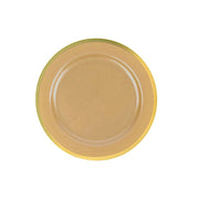 10 Round Plastic Salad Plates with Gold Rim - Disposable Tableware DSP_PLR0012_7_GDGD
