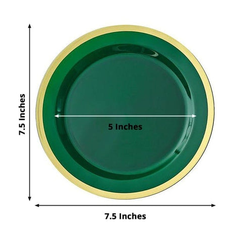 10 Round Plastic Salad Plates with Rim - Disposable Tableware