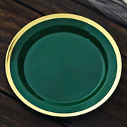 10 Round Plastic Salad Plates with Rim - Disposable Tableware