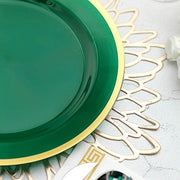 10 Round Plastic Salad Plates with Rim - Disposable Tableware