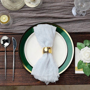 10 Round Plastic Salad Plates with Rim - Disposable Tableware