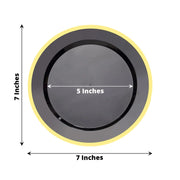 10 Round Plastic Salad Plates with Rim - Disposable Tableware