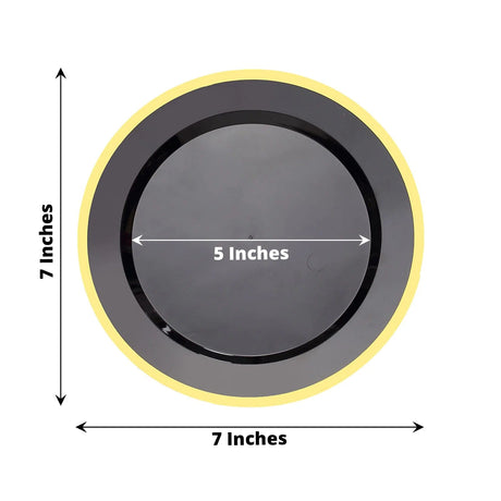 10 Round Plastic Salad Plates with Rim - Disposable Tableware