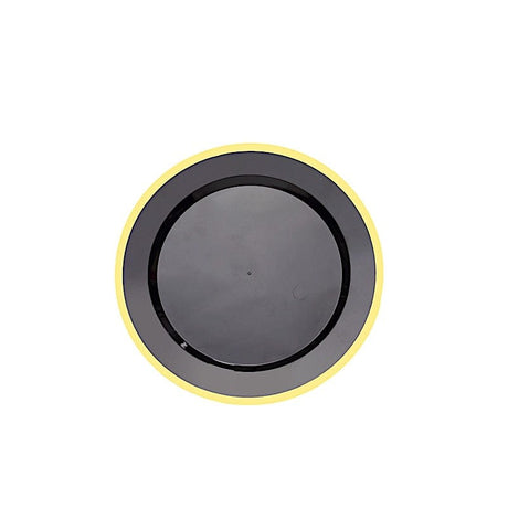 10 Round Plastic Salad Plates with Rim - Disposable Tableware DSP_PLR0012_7_BKGD