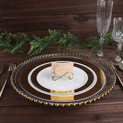 10 Sign Holders 3" Infinity Metal Place Card Table Number Stands - Gold CARD_MET_002_1_GOLD