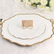 10 Sign Holders 3" Infinity Metal Place Card Table Number Stands - Gold CARD_MET_002_1_GOLD