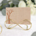 10 Sign Holders 3" Infinity Metal Place Card Table Number Stands - Gold CARD_MET_002_1_GOLD