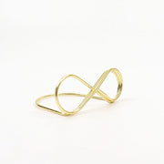 10 Sign Holders 3" Infinity Metal Place Card Table Number Stands - Gold CARD_MET_002_1_GOLD