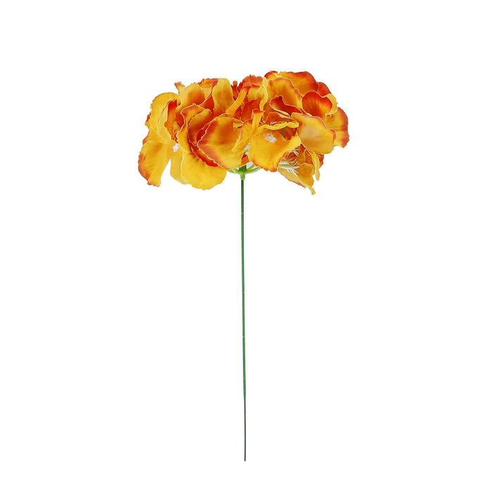 10 Silk Hydrangea Flowers Heads with Stems Wedding Arrangements ARTI_HYD03_GOLD