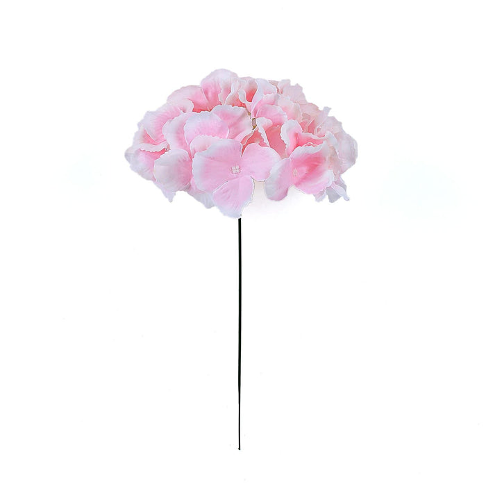 10 Silk Hydrangea Flowers Heads with Stems Wedding Arrangements ARTI_HYD03_PINK