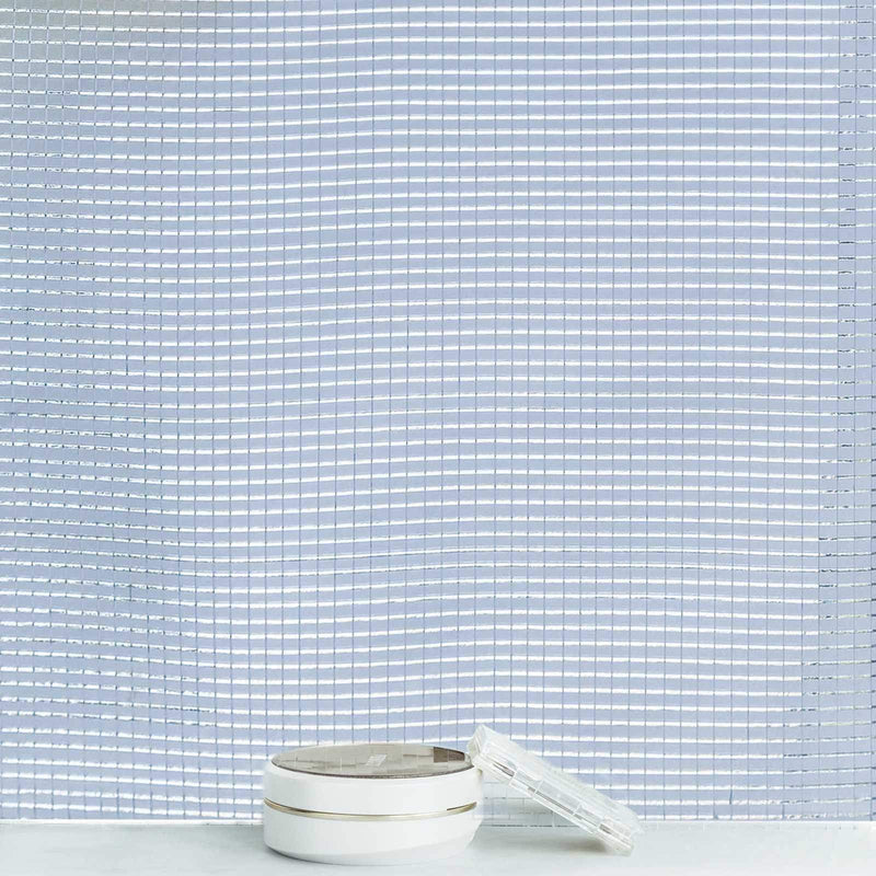 10 sq ft Mirrored Mosaic Tiles Backdrop Wall Panels - Silver WLL_MIRR01_SILV