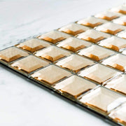 10 sq ft Mirrored Mosaic Tiles Peel and Stick Wall Panels