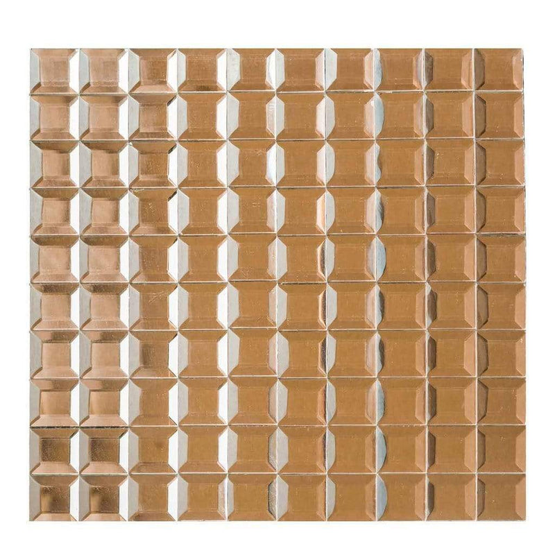 10 sq ft Mirrored Mosaic Tiles Peel and Stick Wall Panels