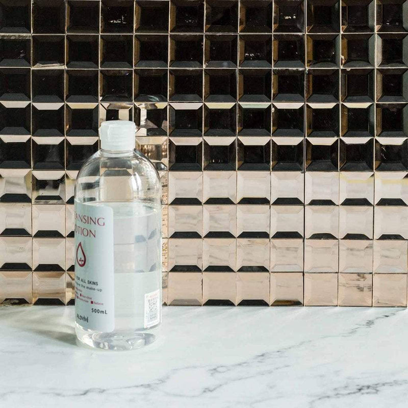 10 sq ft Mirrored Mosaic Tiles Peel and Stick Wall Panels WLL_MIRR02_PINK