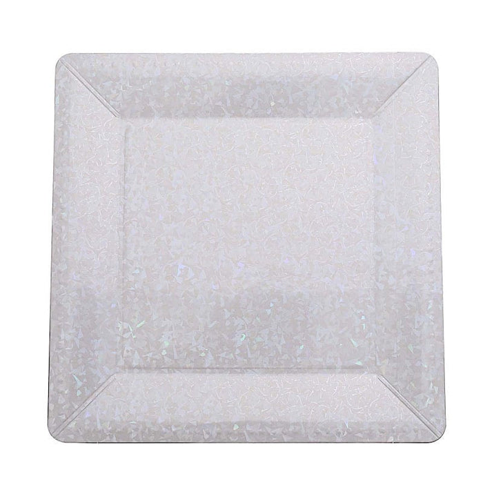 10 Square 13" Disposable Paper Charger Plates with Leathery Textured Design DSP_CHRG_S0001_ABW