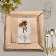 10 Square 13" Disposable Paper Charger Plates with Textured Design