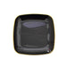 10 Square Plastic Salad and Dinner Plates with Gold Rim - Disposable Tableware DSP_PLS0008_7_BKGD-1