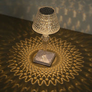 10" Tall Acrylic Crystal Cup Shape Desk Lamp Decorative LED Light - Clear LED_ACRY_LAMP05_ASST