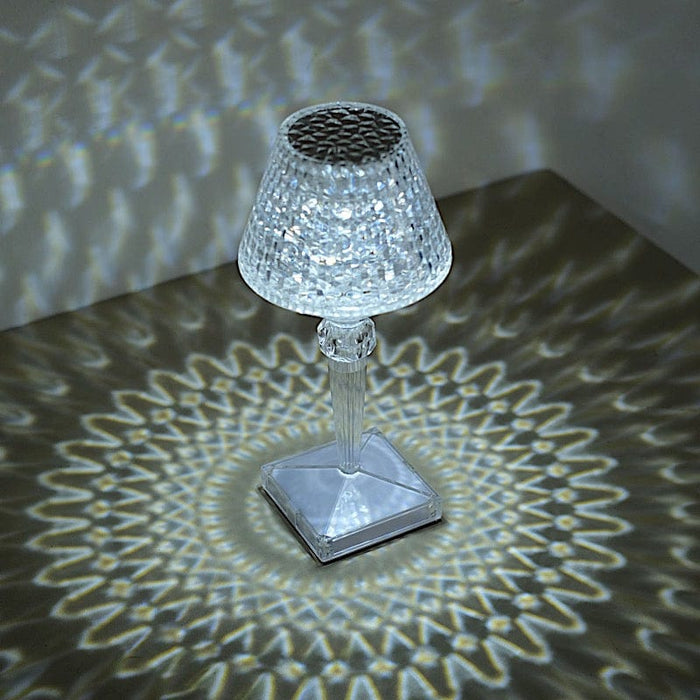 10" Tall Acrylic Crystal Cup Shape Desk Lamp Decorative LED Light - Clear LED_ACRY_LAMP05_ASST