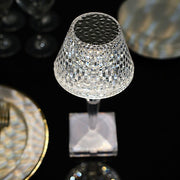 10" Tall Acrylic Crystal Cup Shape Desk Lamp Decorative LED Light - Clear LED_ACRY_LAMP05_ASST
