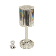 10" Tall Acrylic Crystal Desk Lamp Decorative Cylinder LED Light - Clear LED_ACRY_LAMP03_ASST