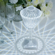 10" Tall Acrylic Crystal Desk Lamp Decorative Prism LED Light - Clear LED_ACRY_LAMP04_ASST