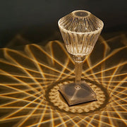 10" Tall Acrylic Crystal Desk Lamp Decorative Prism LED Light - Clear LED_ACRY_LAMP04_ASST