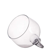 10" tall Glass Vase Jug with Wooden Base - Clear VASE_A35_10