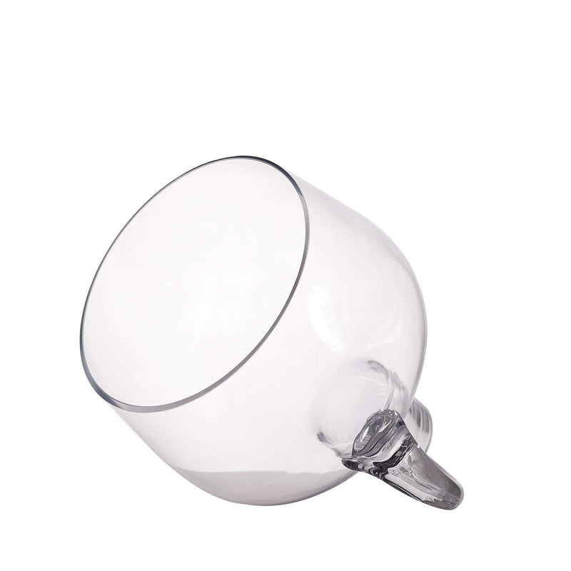 10" tall Glass Vase Jug with Wooden Base - Clear VASE_A35_10