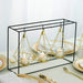 10" tall Iron Stand with 3 Geometric Design Metal Tealight Holders Lanterns - Gold and Black IRON_CAND_006_GDBLK