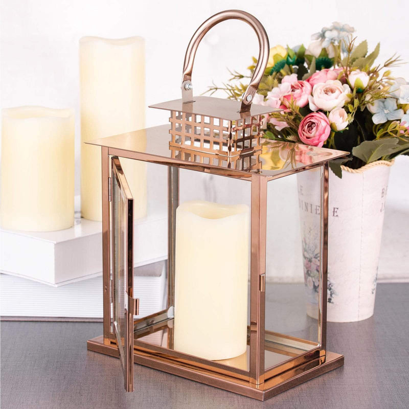 10" tall Metal Lantern Candle Holder