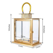 10" tall Metal Lantern Candle Holder