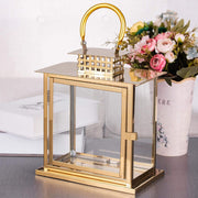 10" tall Metal Lantern Candle Holder