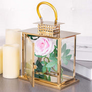10" tall Metal Lantern Candle Holder
