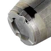 10" tall Round Plastic Flower Plant Pot with Metallic Barrel Design