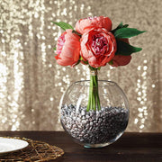 10" tall Silk Artificial Peony Flowers Bouquet Arrangement