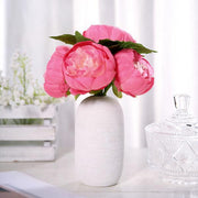 10" tall Silk Artificial Peony Flowers Bouquet Arrangement