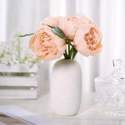 10" tall Silk Artificial Peony Flowers Bouquet Arrangement