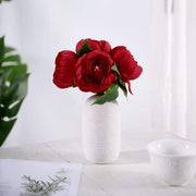 10" tall Silk Artificial Peony Flowers Bouquet Arrangement