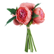 10" tall Silk Artificial Peony Flowers Bouquet Arrangement ARTI_BOUQ_PEO07_080