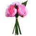 10" tall Silk Artificial Peony Flowers Bouquet Arrangement ARTI_BOUQ_PEO07_PINK