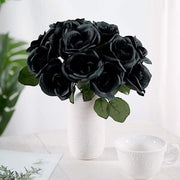 10" tall Velvet Roses Artificial Flowers Bouquet