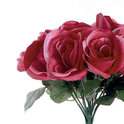 10" tall Velvet Roses Artificial Flowers Bouquet