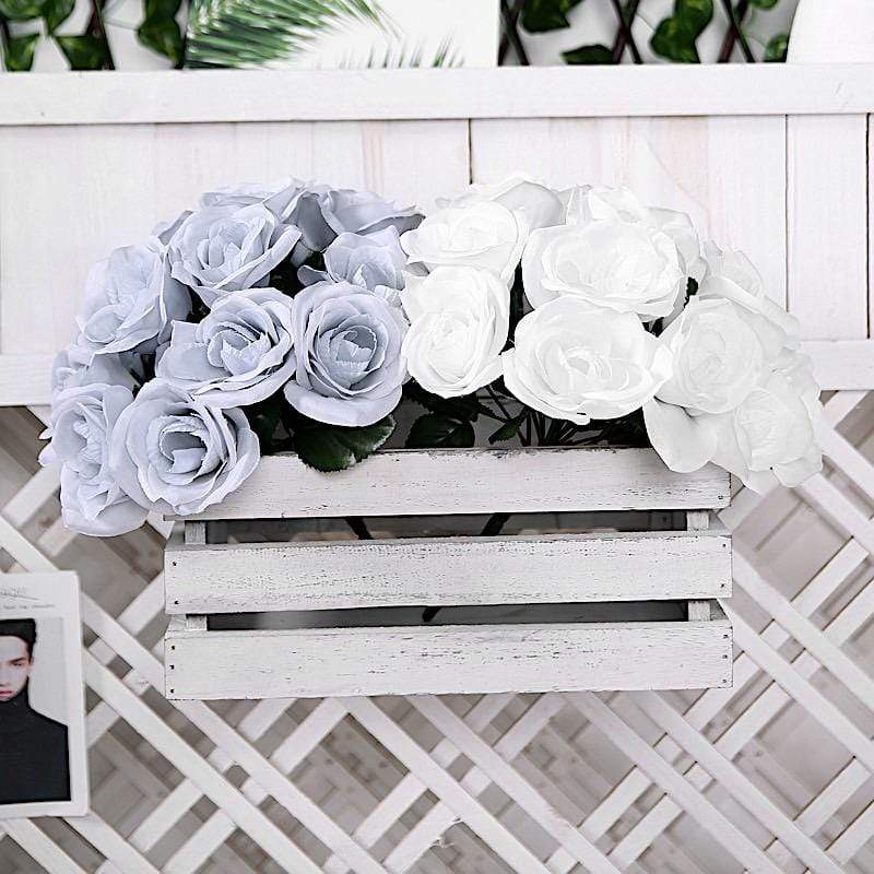 10" tall Velvet Roses Artificial Flowers Bouquet