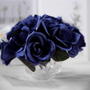 10" tall Velvet Roses Artificial Flowers Bouquet